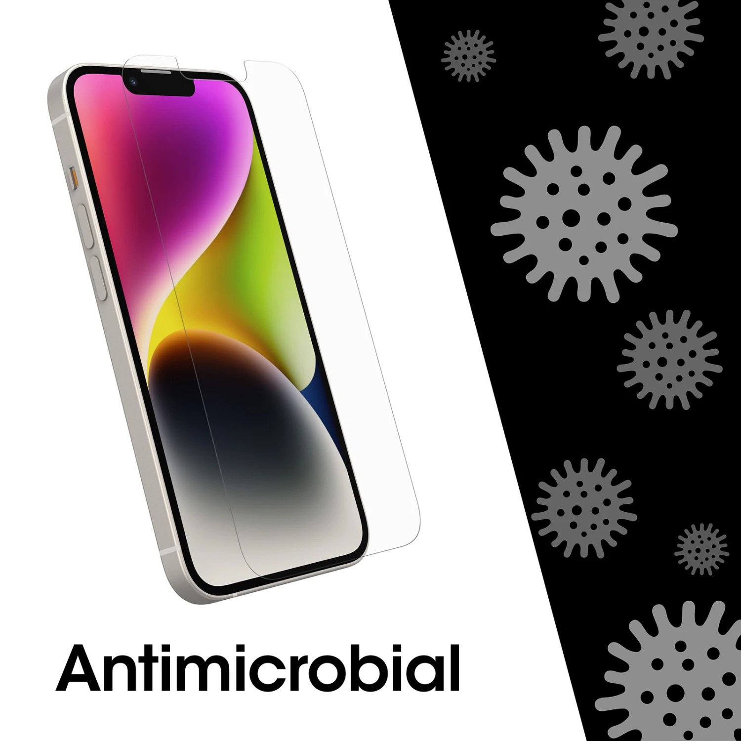 OtterBox IPhone 14 Amplify Glass Antimicrobial Screen Protector 2 OtterBox IPhone 14 Amplify Glass Antimicrobial Screen Protector - Image 2