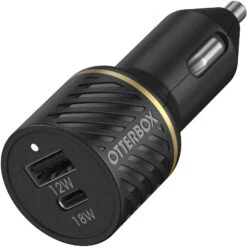 OtterBox USB-C And USB-A Fast Charge Dual Port Car Charger, 30W