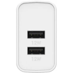 Alternative view of OtterBox USB-A Dual Port Wall Charger, 24W Combined