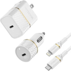 OtterBox Lightning To USB-C Fast Charge Wall And Car Charging Kit, 20W